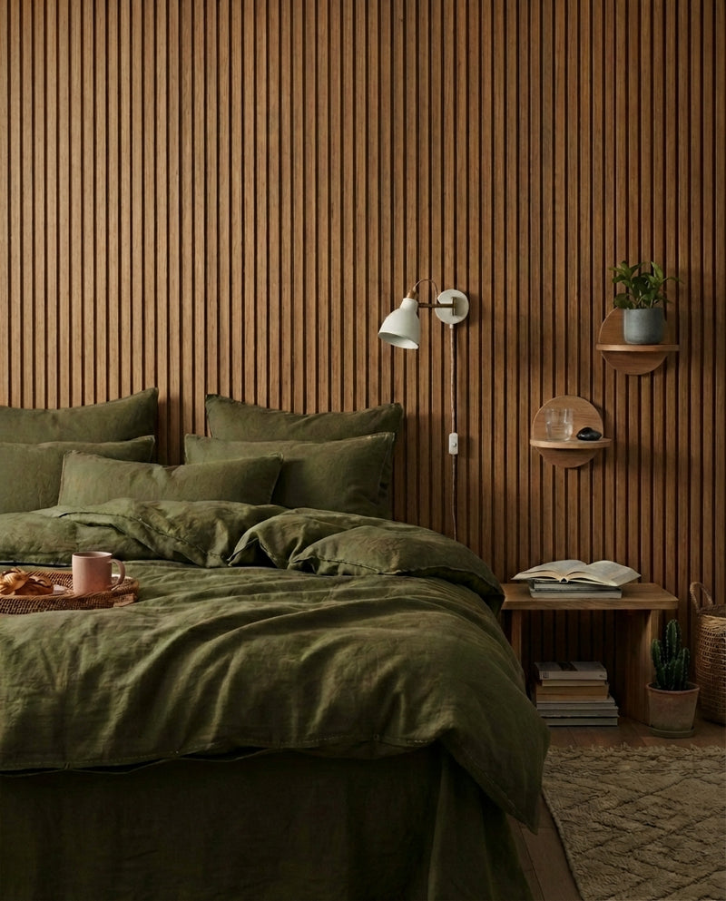 After — Walnut - Black Felt - Bedroom