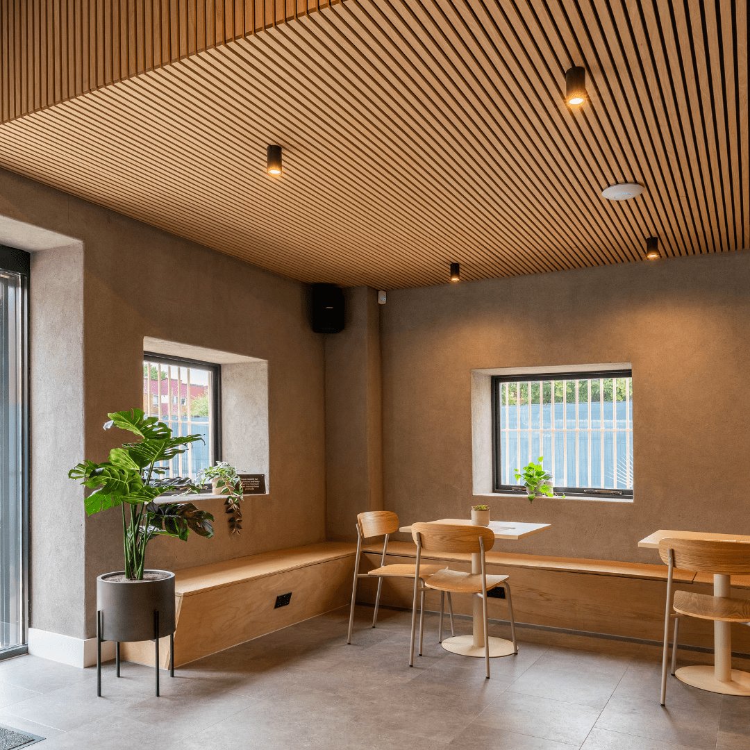 Natural Oak Acoustic Slatwall Panels