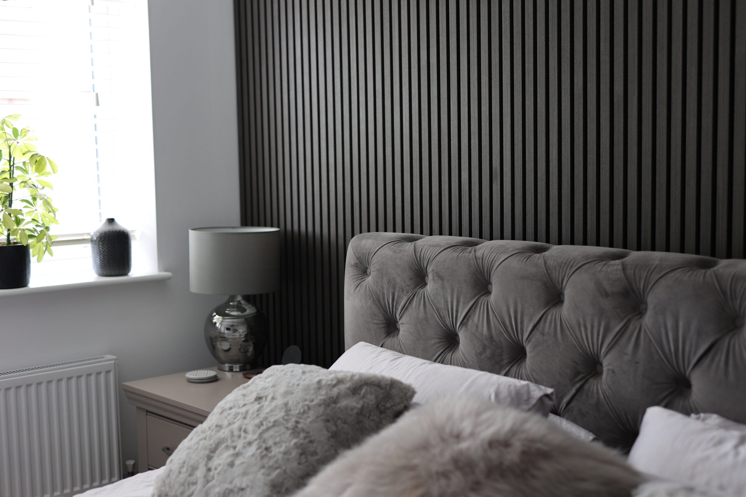 Grey Oak Acoustic Slatwall Panels