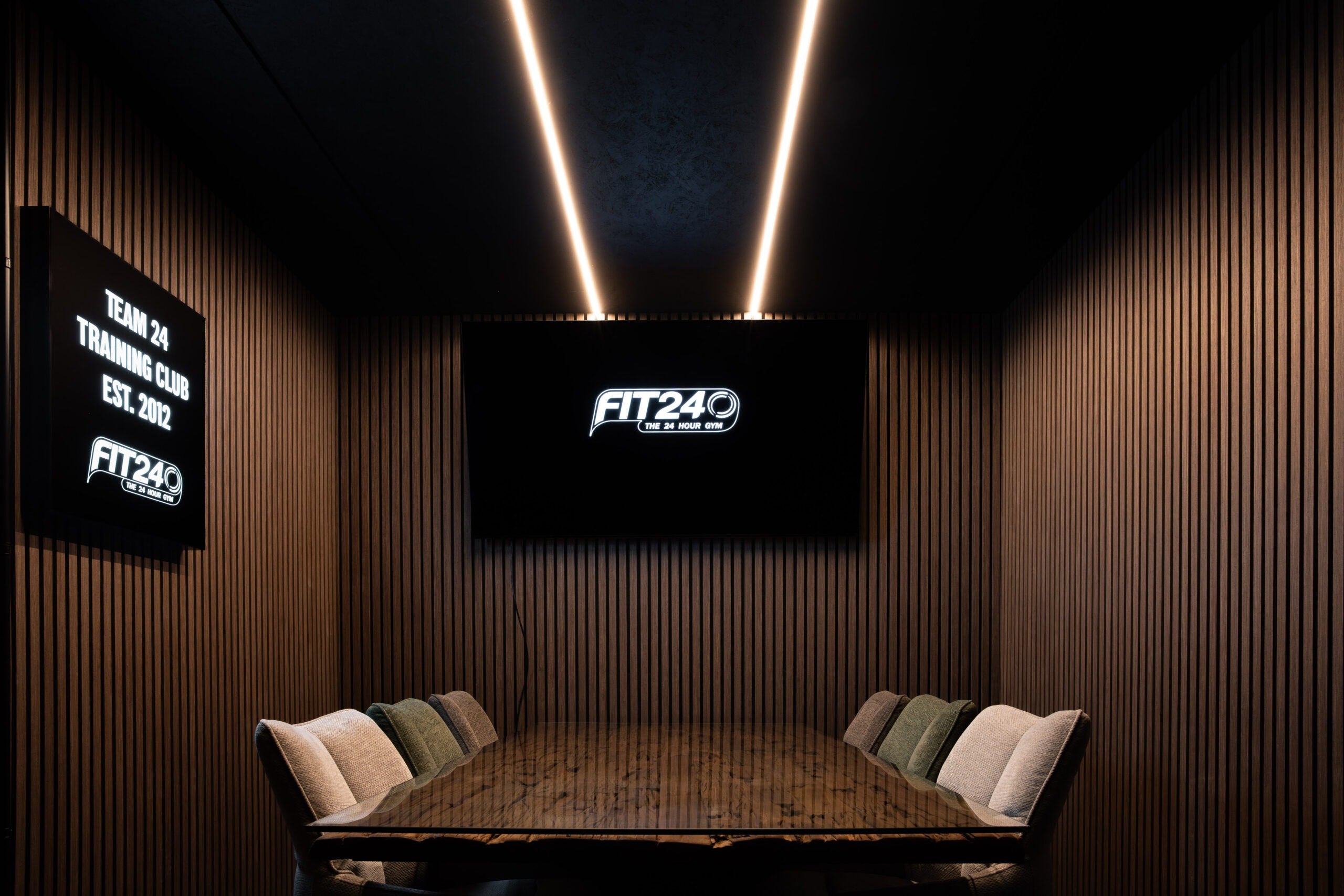 Deep Walnut Acoustic Slatwall Panels