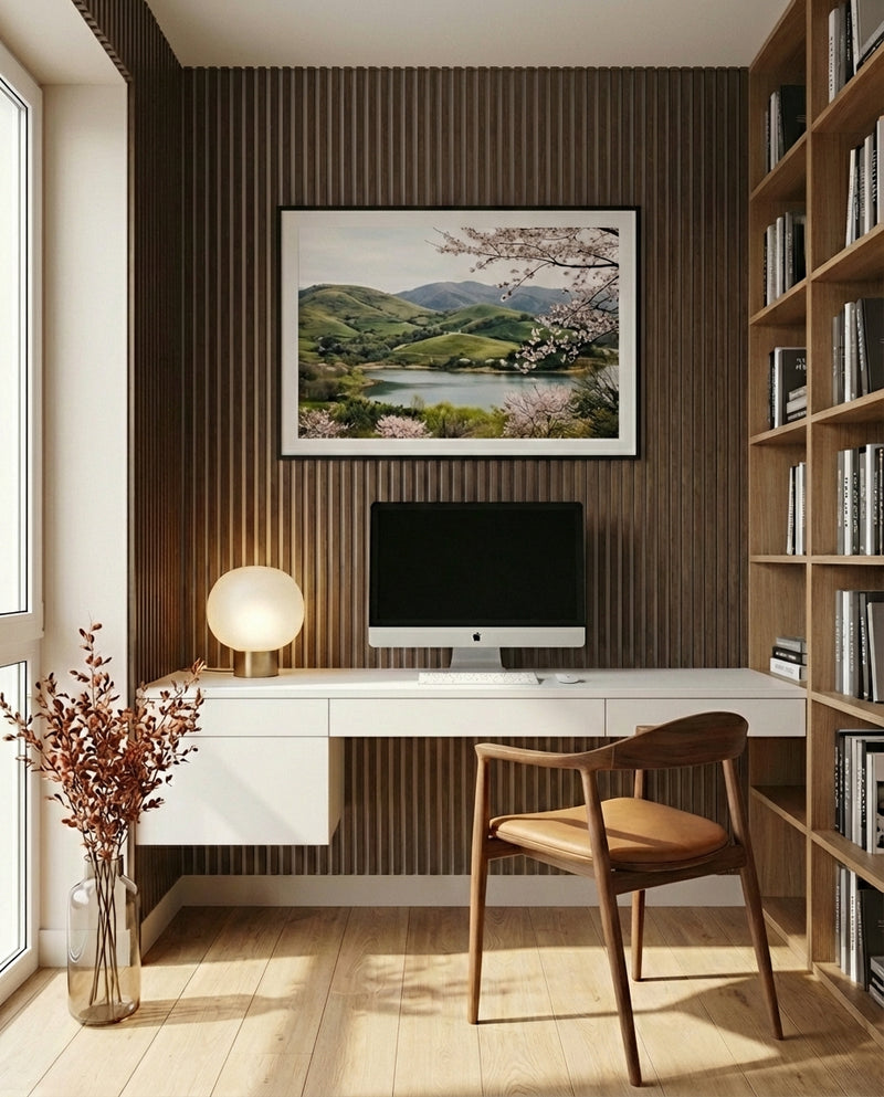 After — Deep Walnut - Beige Felt - Office