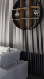 Grey Oak Acoustic Slatwall Sample