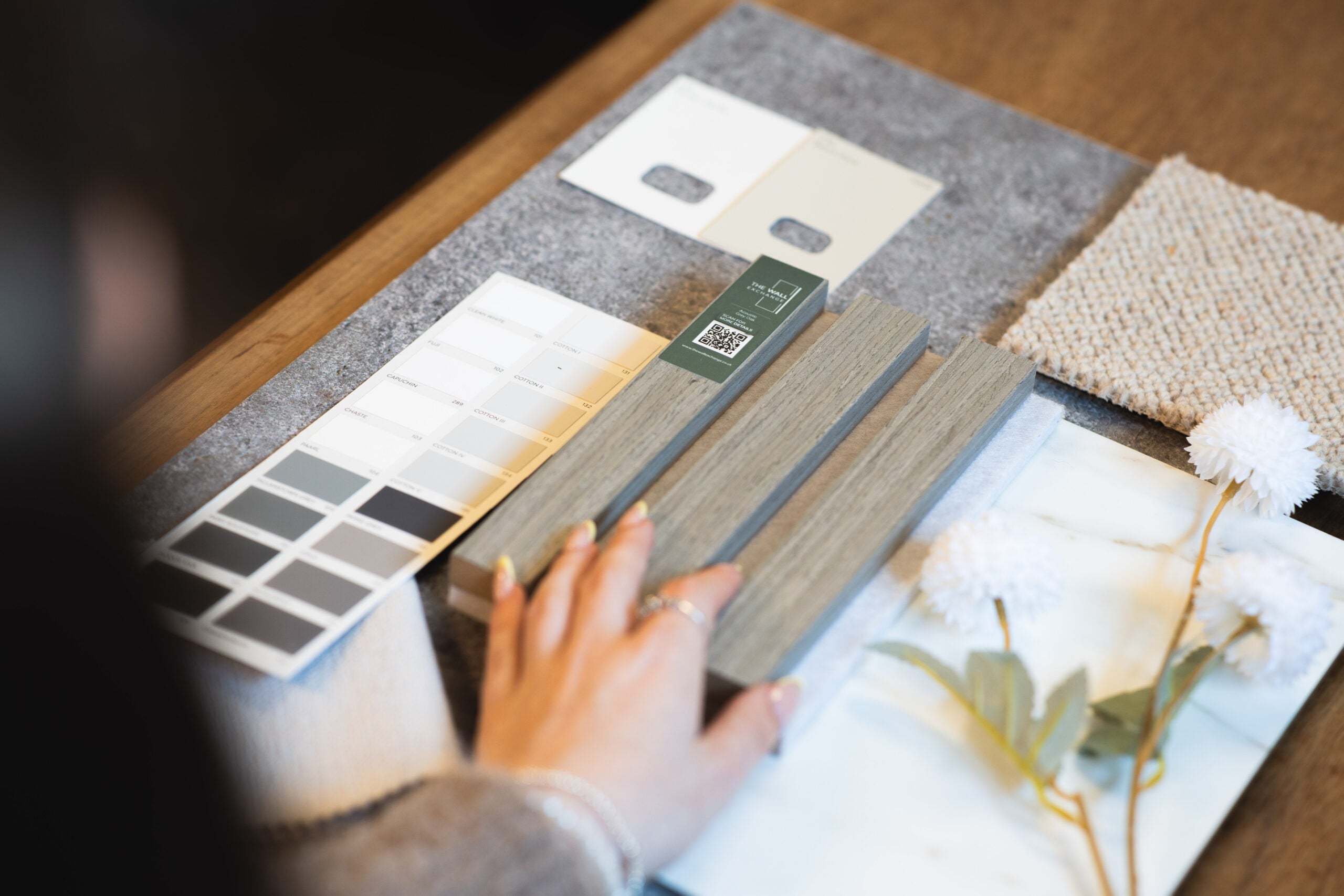 Grey Oak Acoustic Slatwall Sample