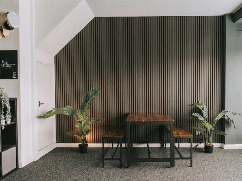 Before — Deep Walnut - Black Felt - Dining Room