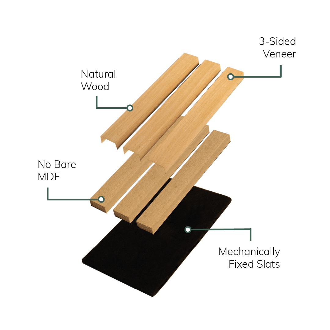 Natural Oak Acoustic Slatwall Panels