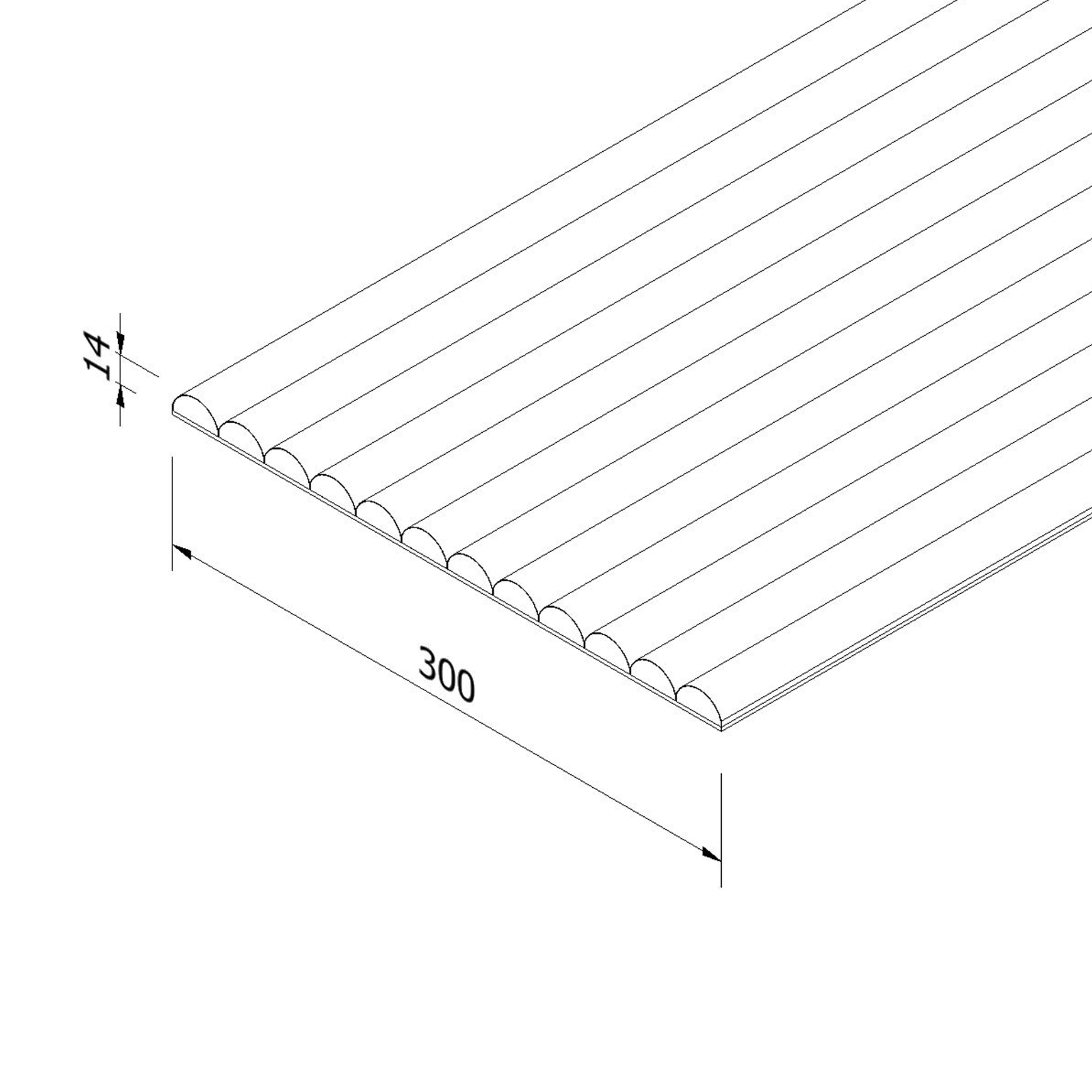 Flexi Half Round Panel