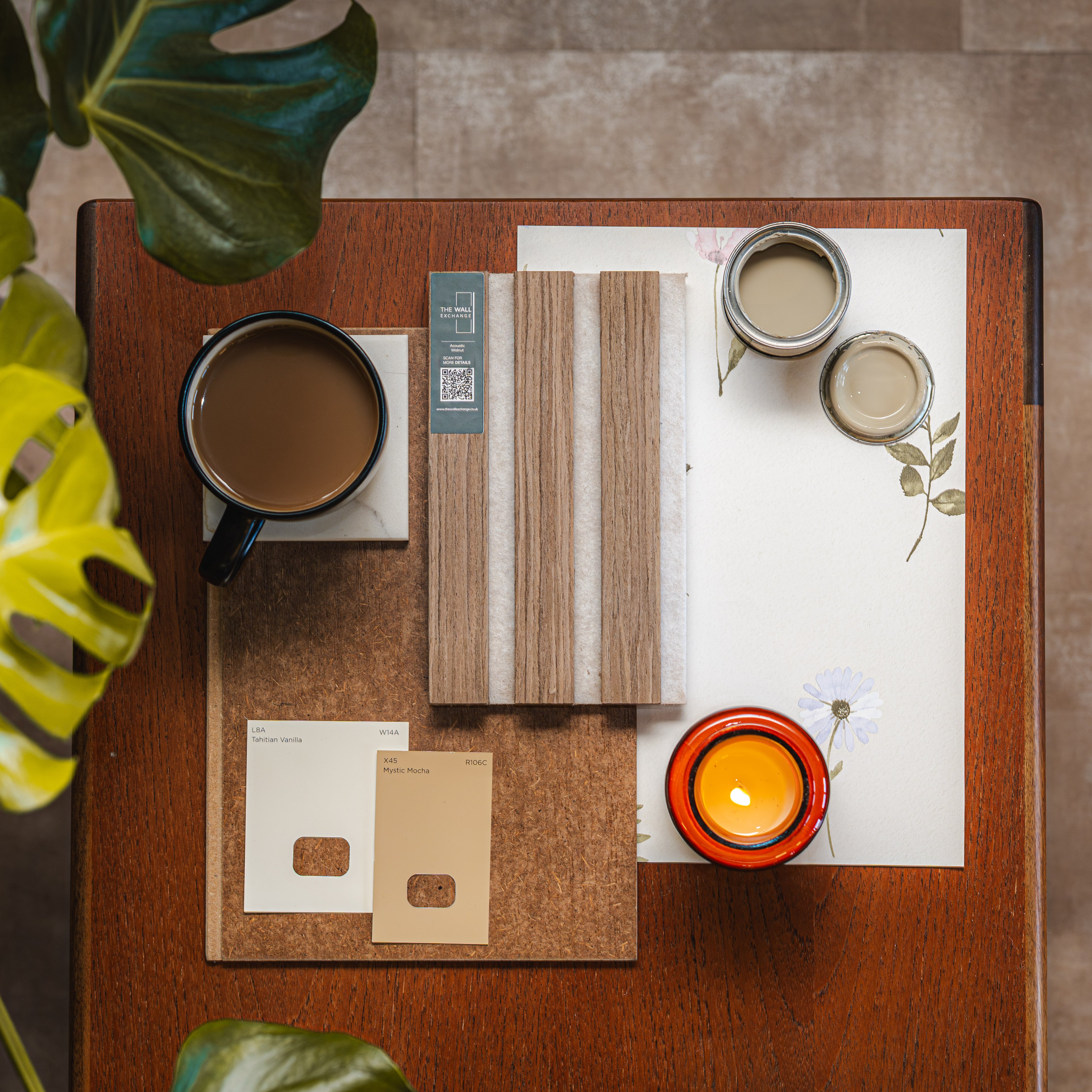 Walnut Acoustic Slatwall Sample