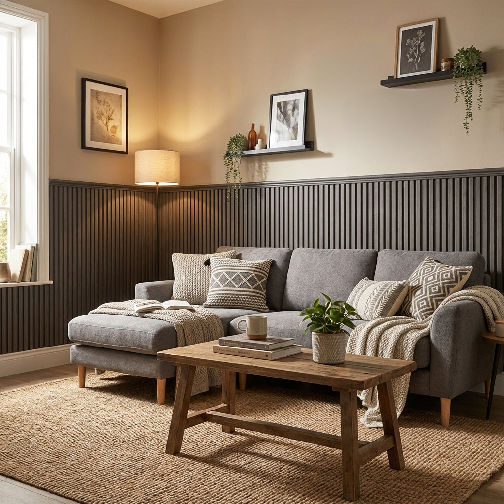 Grey Oak Acoustic Slatwall Panels