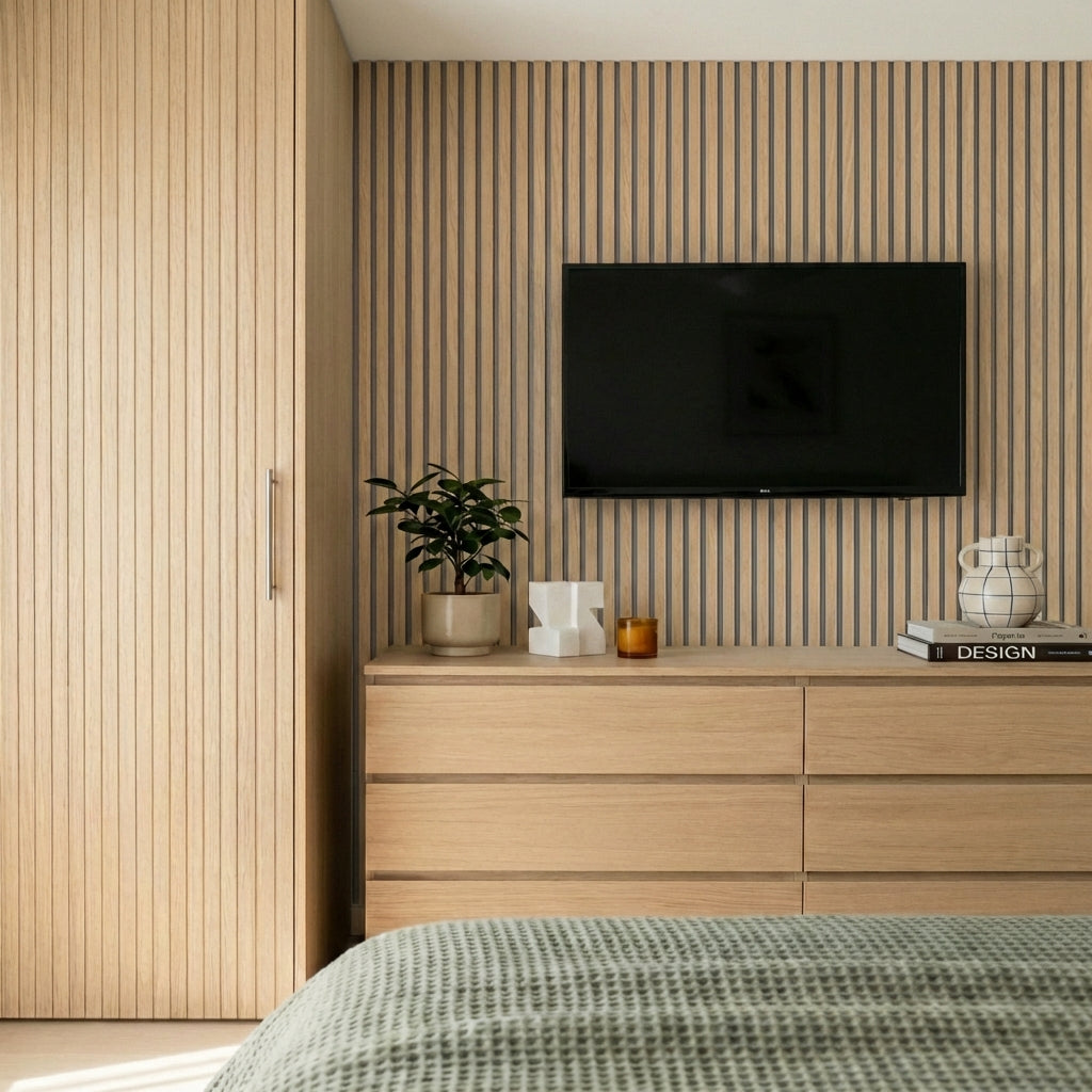 Natural Oak Acoustic Slatwall Panels