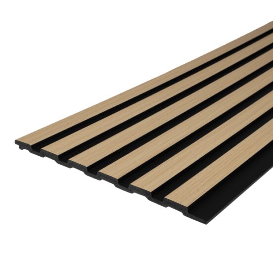 Natural Oak And Black Waterproof Slatwall Panels - Image 5