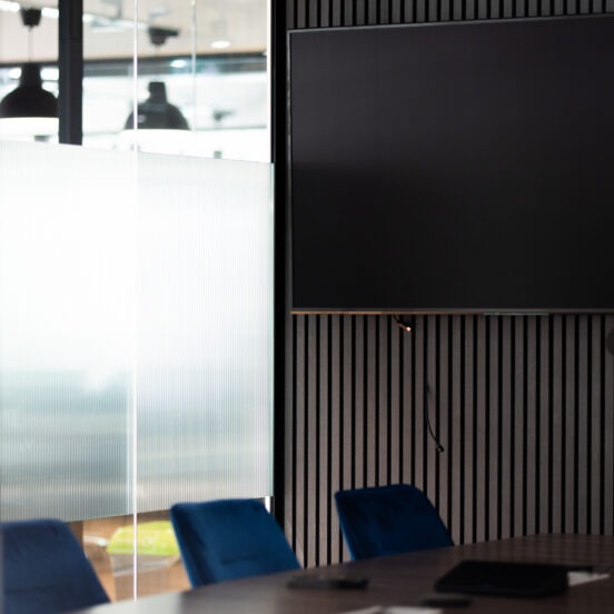 Acoustic Black Oak Slatwall Panels - Image 2