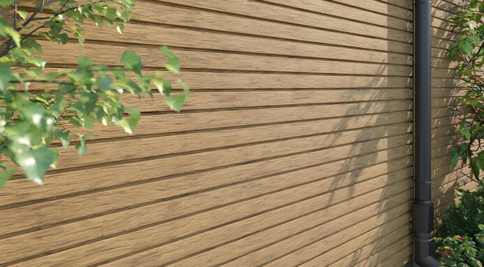 Honey Oak Outdoor SlatWall Panels, Outdoor Slatwalls, The Wall Exchange