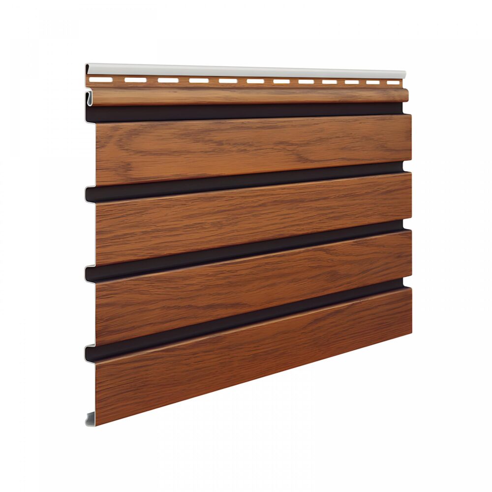 Golden Oak Outdoor Slatwall Sample, Outdoor Slat Wall Sample, The Wall Exchange