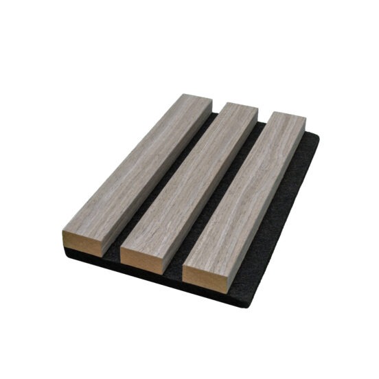 Grey Oak Acoustic Slatwall Sample